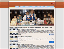 Tablet Screenshot of grannysgoatmilksoap.com